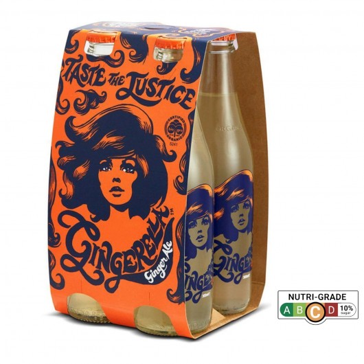 Organic Fairtrade Gingerella Ginger Ale (4 x 300ml)